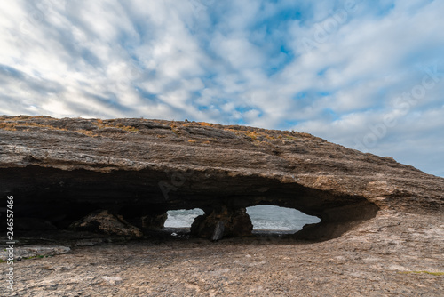 La Ojerada Rock at Ajo Cape, Cantabria, Spain photo