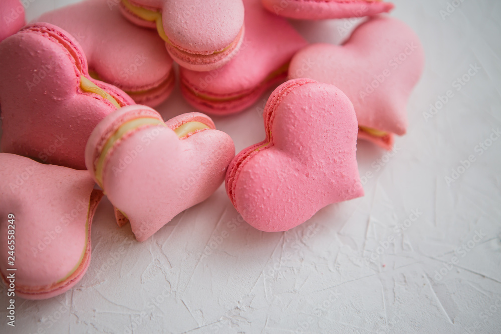 fresh delicate pink handmade cookies in the shape of a heart fresh delicate pink handmade cookies in the shape of a heart