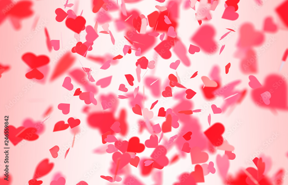 Falling hearts for Valentine’s day Falling hearts for Valentine’s day