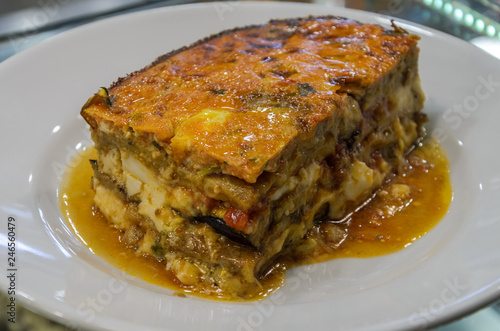 Traditional italian lasagna with sauce