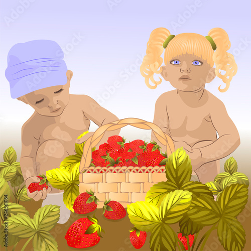Дети с ягодами