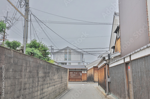 the Traditional houses in Fushimi ku japan photo