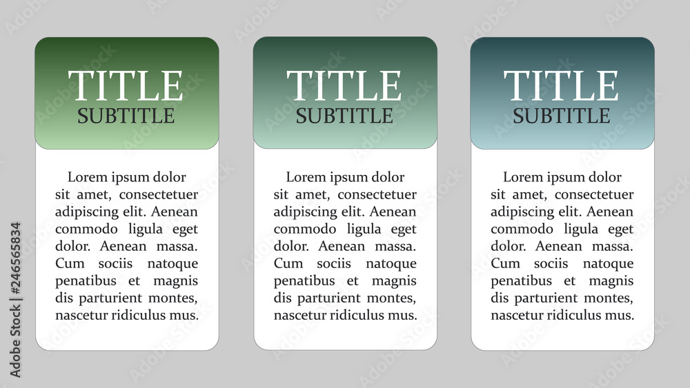 A set of banners for the presentation, tariff plans, information panels, etc.