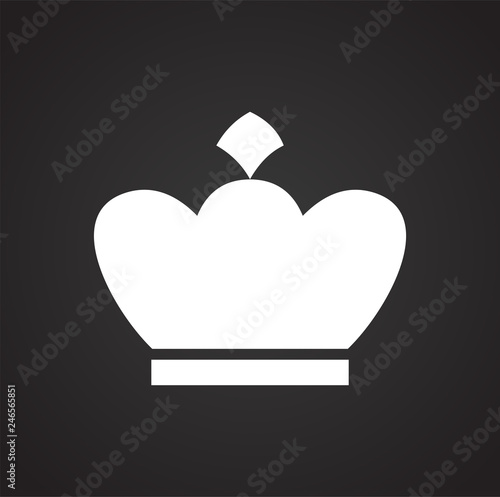 Crown set on black background for graphic and web design, Modern simple vector sign. Internet concept. Trendy symbol for website design web button or mobile app