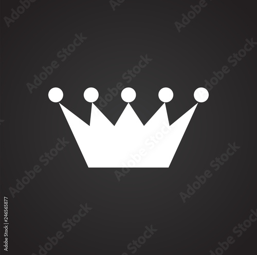 Crown set on black background for graphic and web design, Modern simple vector sign. Internet concept. Trendy symbol for website design web button or mobile app