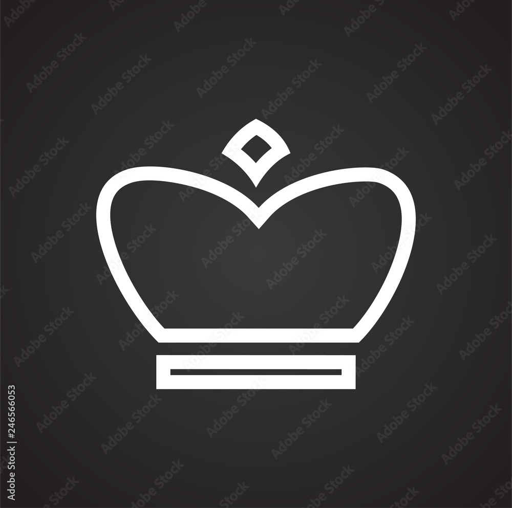 Obraz premium Crown set on black background for graphic and web design, Modern simple vector sign. Internet concept. Trendy symbol for website design web button or mobile app