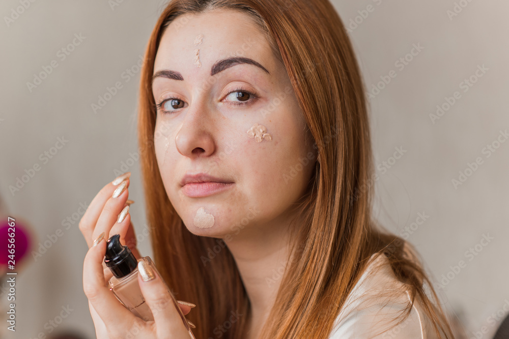Every one is beautiful. Concept of Problem skin care, skin prone to rashes and post acne, cosmetology, dermatology and health care Every one is beautiful. Concept of Problem skin care, skin prone to rashes and post acne, cosmetology, dermatology and health care