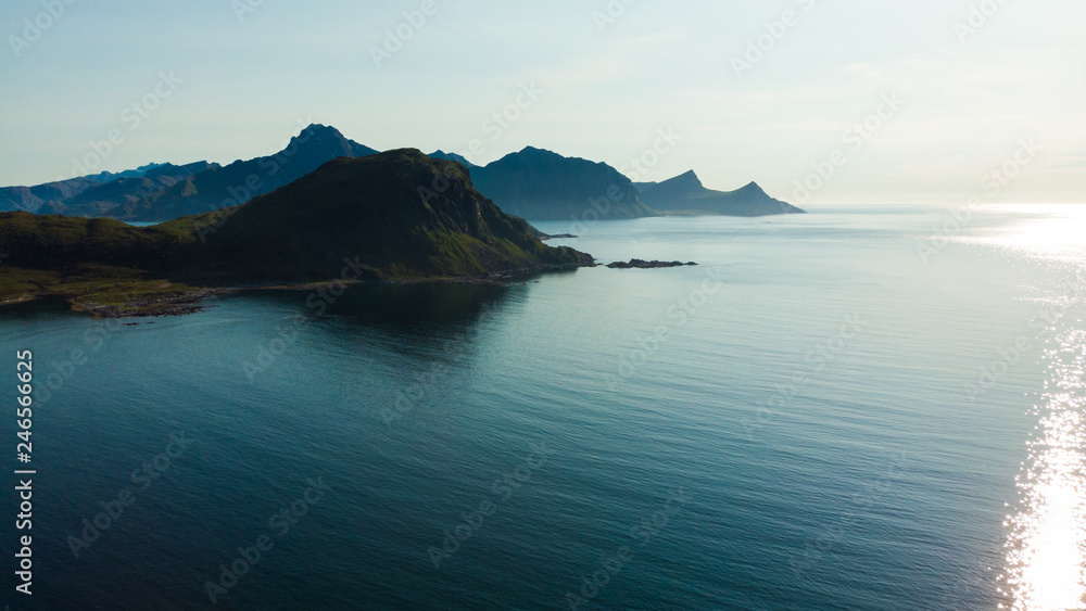 Seascape on Vestvagoy island, Lofoten Norway Seascape on Vestvagoy island, Lofoten Norway