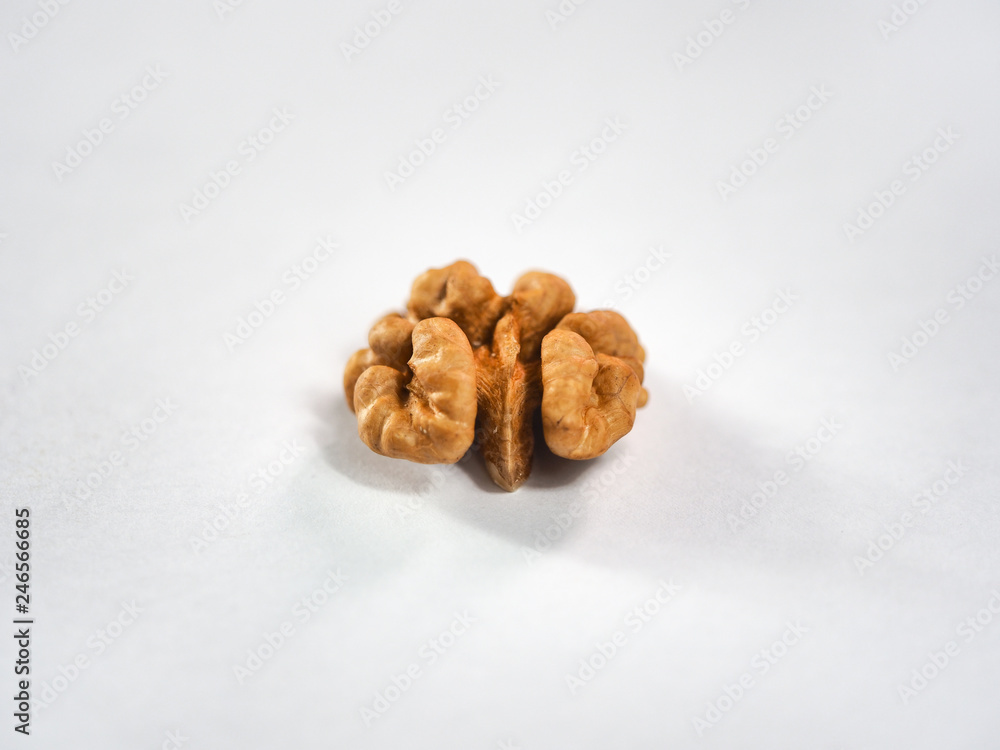 Walnut on a white background. Walnut on a white background.