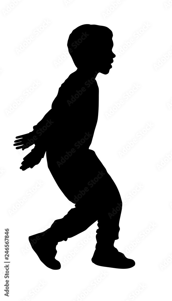 Silhouette of child running silhouette Silhouette of child running silhouette