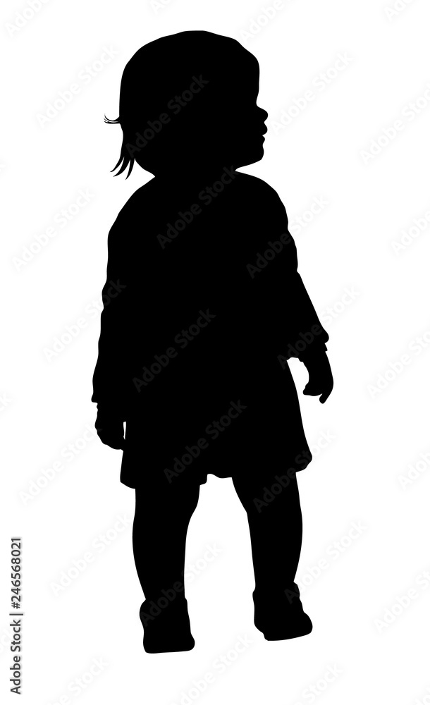 Silhouette of a little girl