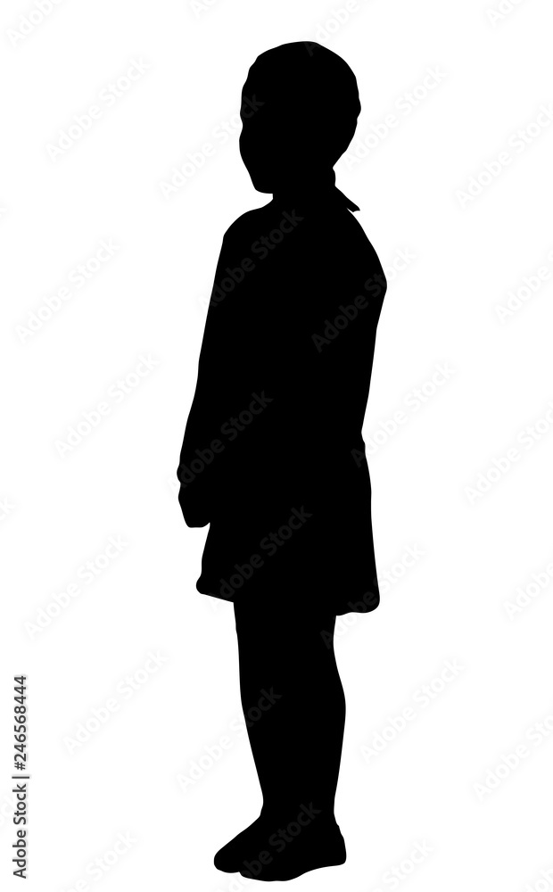 Silhouette of a little girl
