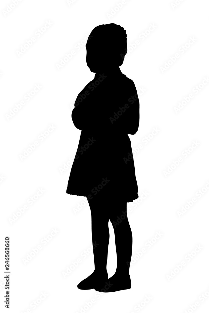 Silhouette of a little girl