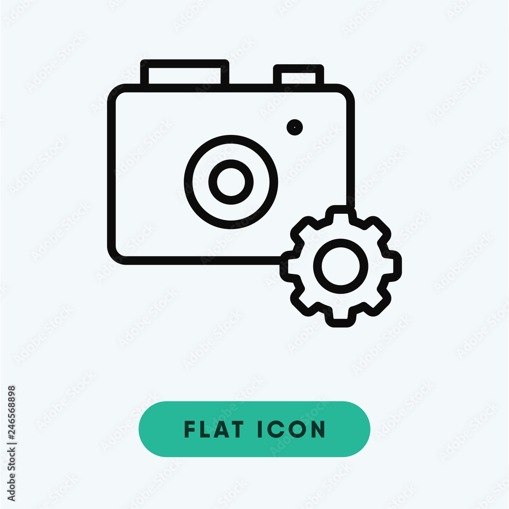 Camera settings vector icon Camera settings vector icon