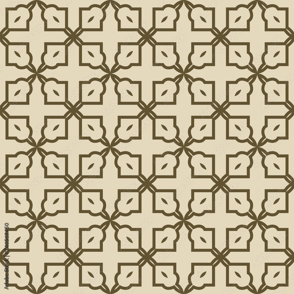 Retro ornament. modern square geometric pattern. Seamless vector illustration. for interior design, printing, wallpaper, fill pattern. beige color Retro ornament. modern square geometric pattern. Seamless vector illustration. for interior design, printing, wallpaper, fill pattern. beige color