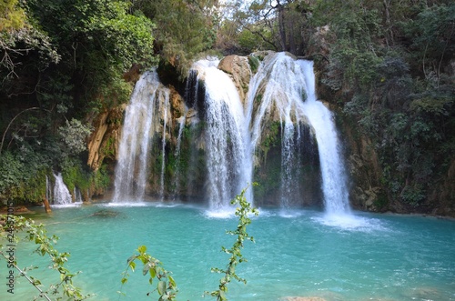 Fototapeta Naklejka Na Ścianę i Meble -  El Chiflon Waterfalls in Chiapas, Mexico