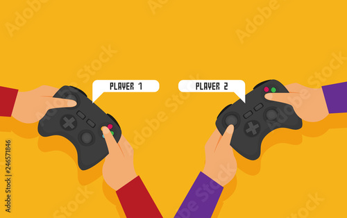 Vector flat video game illustration