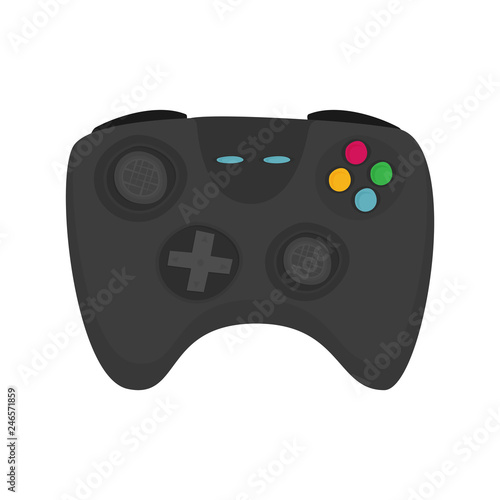 Flat joystick isolated on white background