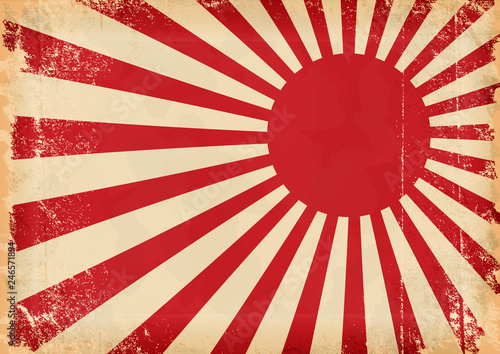 Grunge vector japan flag