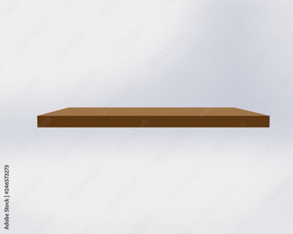 Wood floor for placing objects on white background illustration 3d Wood floor for placing objects on white background illustration 3d