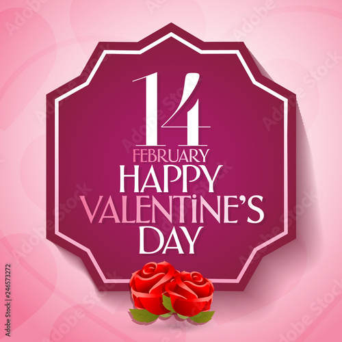 14 February Valentine's Day Celebration (Turkish - 14 Subat Sevgililer Gununuz Kutlu Olsun) wishes, billboard, social media card design. photo