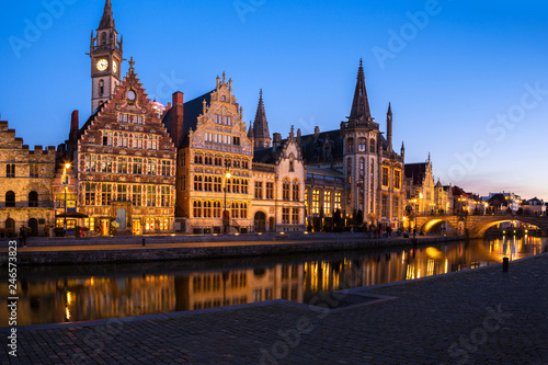 Panoramic view of Grasle  Ghent  Belgium.