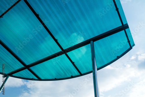canopy made of polycarbonate in the sky