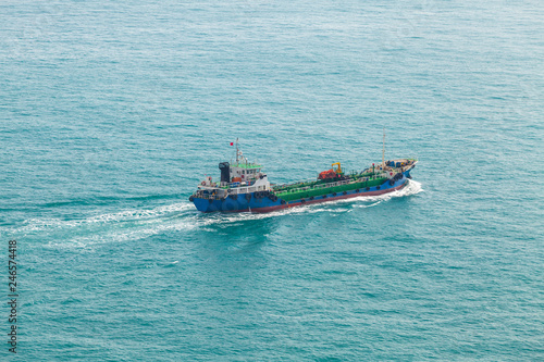 Tanker ship goes in Busan port area