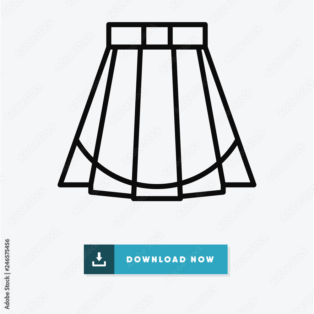 Miniskirt vector icon Miniskirt vector icon
