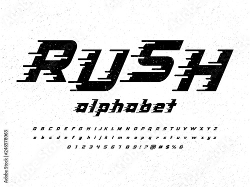 Speed style alphabet design