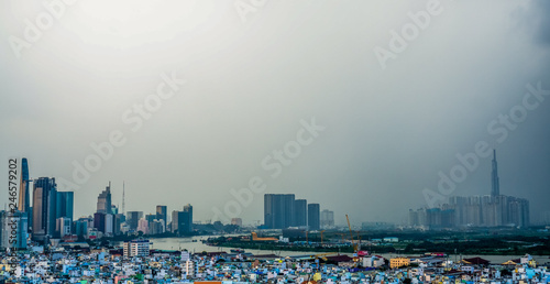 Ho Chi Minh City Skyline in Bad Weather