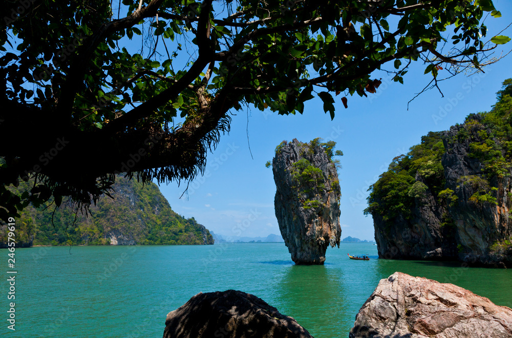 Ko Tapu Island - James Bond Island. Phang Nga Bay, Andaman Sea, Thailand, Asia