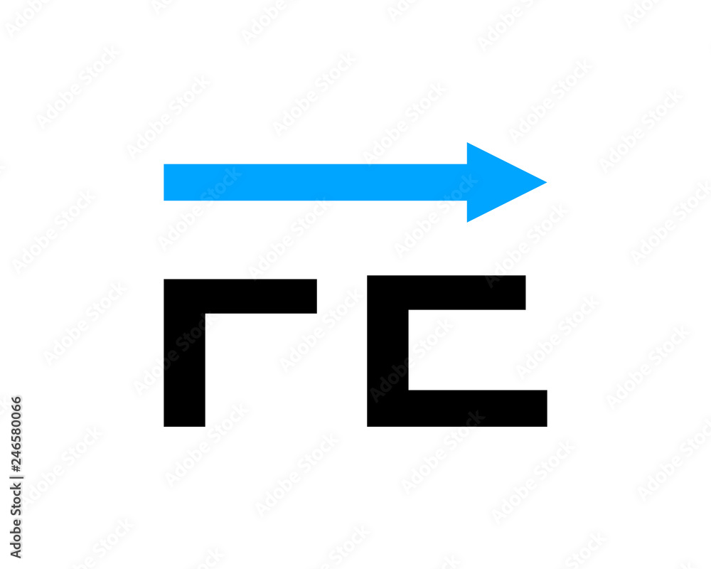 Initial letter FE with arrow logo template design Initial letter FE with arrow logo template design
