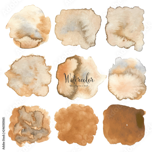 Abstract watercolor background. Watercolor element for card. Vector illustration.