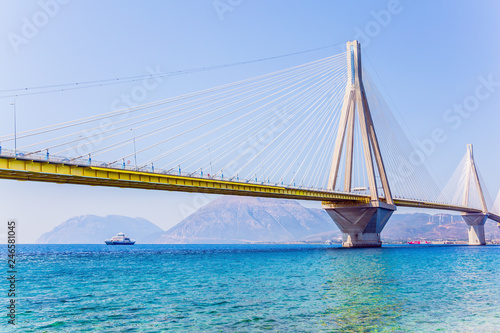 Cable-stayed bridge over the Gulf of Corinth
