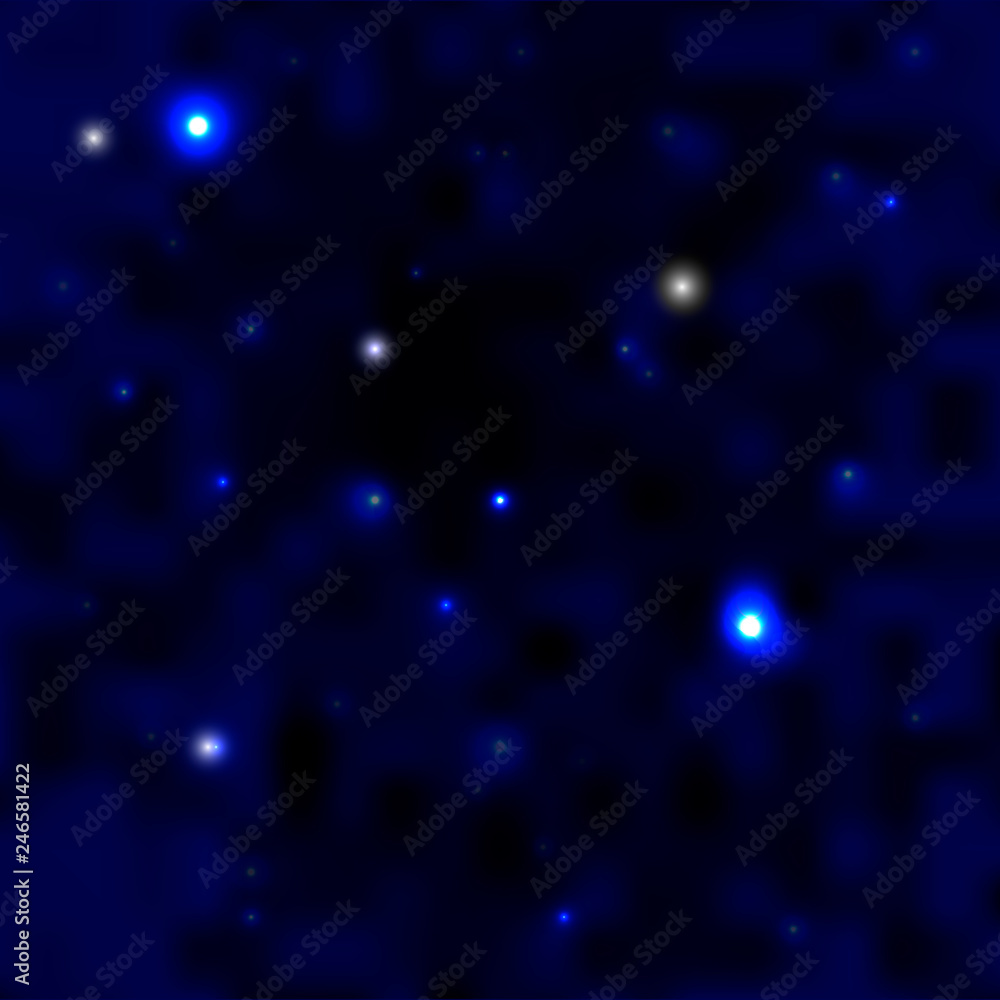 Blue cosmos with glittering stars. Vector illustration. Blue cosmos with glittering stars. Vector illustration.