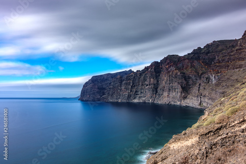 Los Gigantes cliffs long exposure profile view in Tenerife