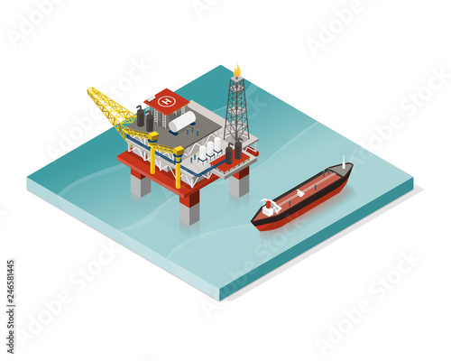 Oil extraction platform and oil tanker