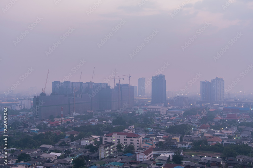 air pollution over Bangkok Thailand, PM2.5, Feb 2019