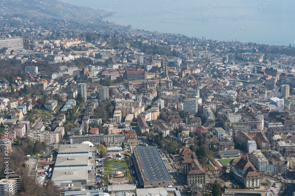 Fototapeta premium Lausanne vue aérienne