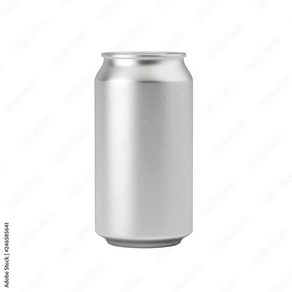 Template aluminum soda can isolated on white background, mockup, can for beer and carbonated drinks. 3D rendering, 3d illustration. Template aluminum soda can isolated on white background, mockup, can for beer and carbonated drinks. 3D rendering, 3d illustration.