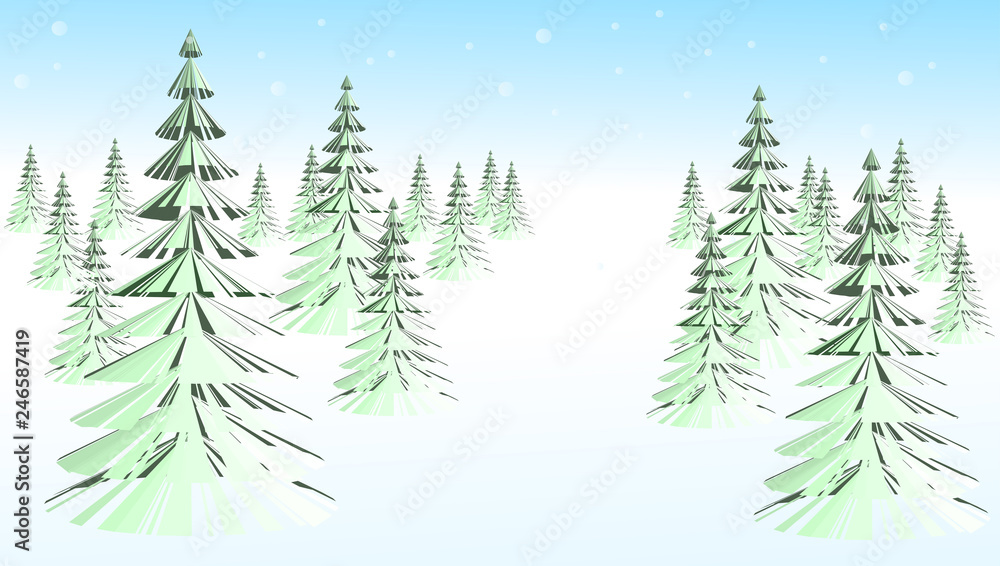 Obraz premium christmas tree on blue background