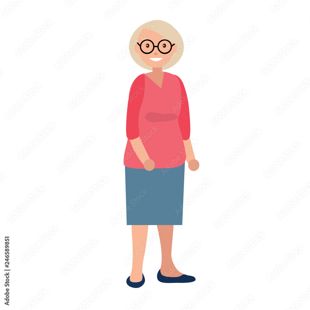 old woman, vector illustration old woman, vector illustration