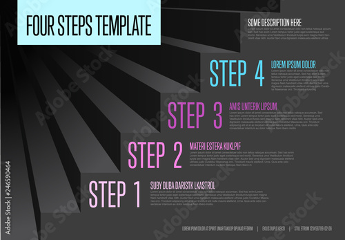 Infogrpahic steps diagram template