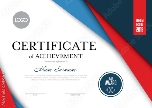 Modern certificate template photo