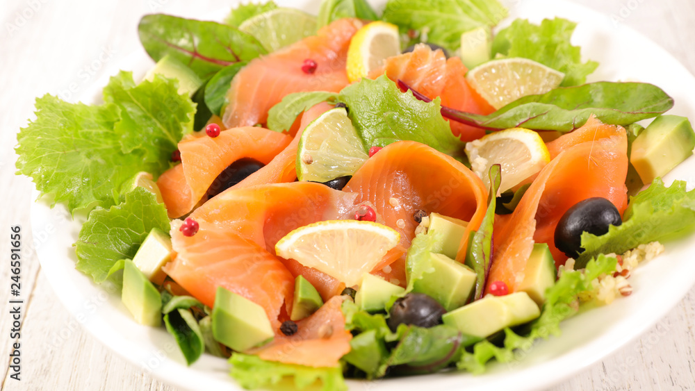 lettuce and salmon lettuce and salmon