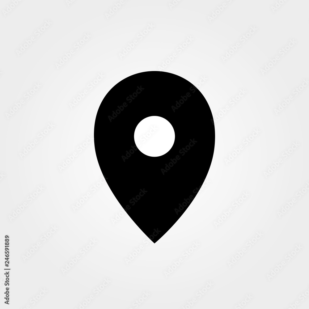 Map location marker flat icon for apps and websites