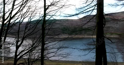 drone footage, woodenland, Ladybower resvervoir , peak district national park photo