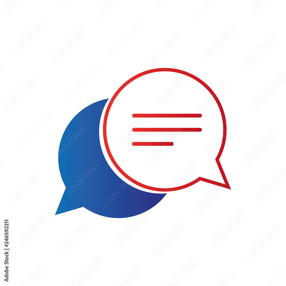 Chat icon isolated on gray and white Chat icon isolated on gray and white