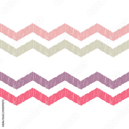 Trendy seamless pattern designs. Zigzag mosaic with hatching texture. Vector geometric background. Can be used for wallpaper, textile, invitation card, wrapping, web page background.